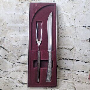 Carvel Hall Stainless Steel Carving Set Of 3 Knife Fork With Original Box